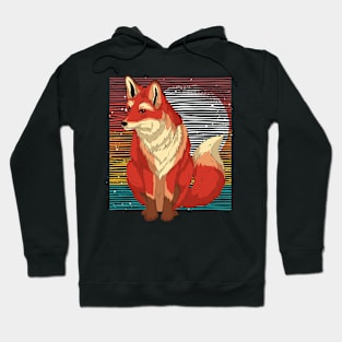 Nature Forest Animal Lover Wildlife Retro Fox Hoodie